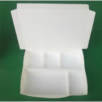 Custom disposable folded paper take away lunch bo with compartment, paper lunch box with food grade paper wholesale LR3026