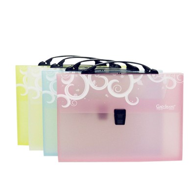 Translucent crystal printing hard handle easy take file box