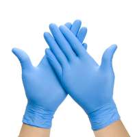 in stock powder free finger texured ambidextrous white blue black latex rubber PVC PE nitrile gloves