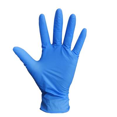 in stock manufacture AQL1.5 powder free finger texured ambidextrous  nitrile gloves