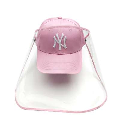 In Stock PVC Plastic Pink Protective Hat Adjustable Face Protect Hat