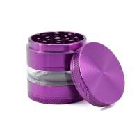 63mm Transparent Window Teeth Spice Weed Herb Grinder For Smoking