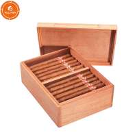 Custom Logo Handmade Gift Spanish Cedar Wood Cigar Box Packaging For 20 Cigars