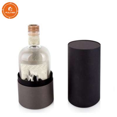 Custom Round Paper Cardboard Tube Box for Whisky Wine Bottle