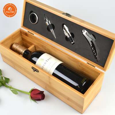 Personalized Custom Luxure Wooden Bamboo Wine Box for Red Wine