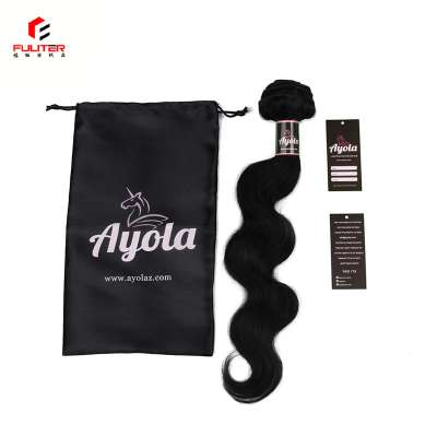 Black silk weave hair bags packaging