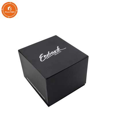 Custom unique black folding cap snapback hat packaging box