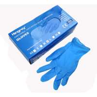 non sterile blue disposable blend vinyl  nitrile gloves examination powder free synthetic nitrile gloves