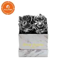 Unique Small Square Marble Flower Box With Customized Logo